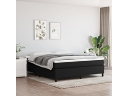 Cama Sin Colchón Tela Negro 180x200 Cm
