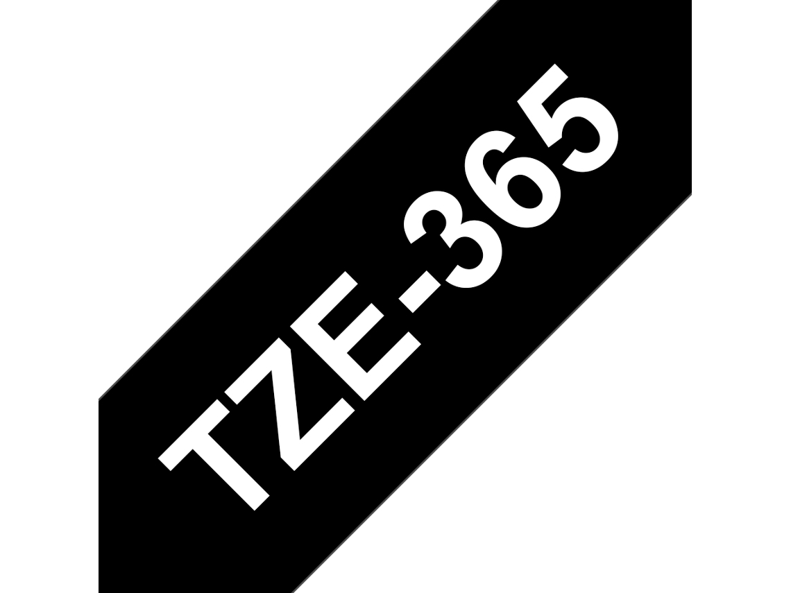 Cinta laminada Compatible Brother Tze365 Texto Blanco / Fondo Negro 36Mm X 8M