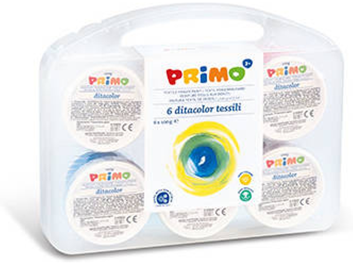 Guaches PRIMO Pintura Dedos Textil Varios Colores (6 unidades - 100 ml)