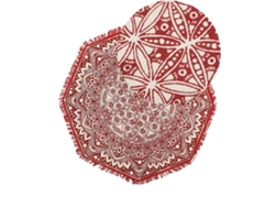 Alfombra de pelo corto BELIANI Mezitili de Algodón Rojo 120x120