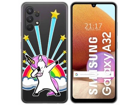 Carcasa Samsung Galaxy A32 4G TUMUNDOSMARTPHONE Dibujos Transparente Multicolor