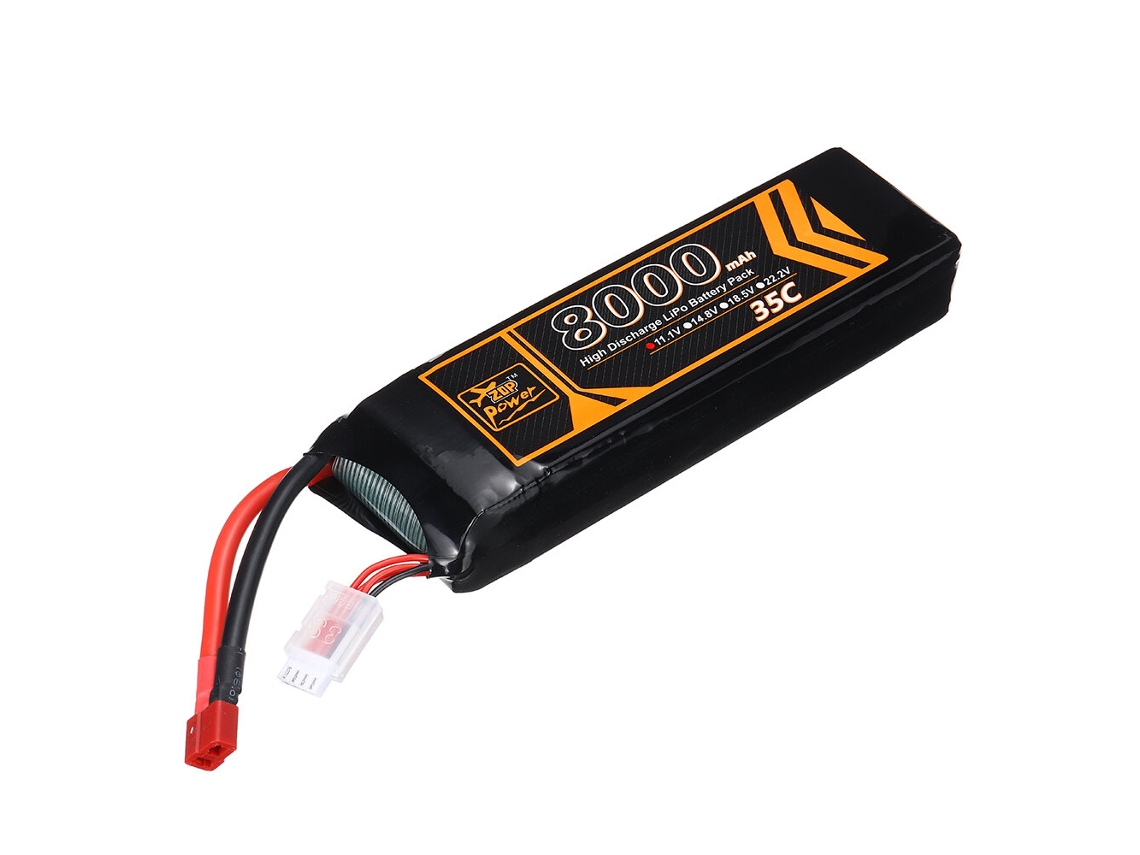 Batería Zop Power de 11,1 V, 8000 mAh, 35 C, 3 s, Lipo, conector T Deans para coche RC