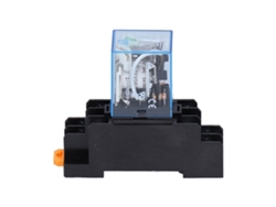 Relé Electromagnético De Potencia 8 Pines Con Base De Enchufe Luz Indicadora 10a 24v Para Motores Industriales