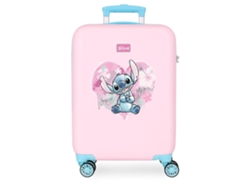 Disney Maleta De Cabina Abs Rígida Heart Stitch Rosa