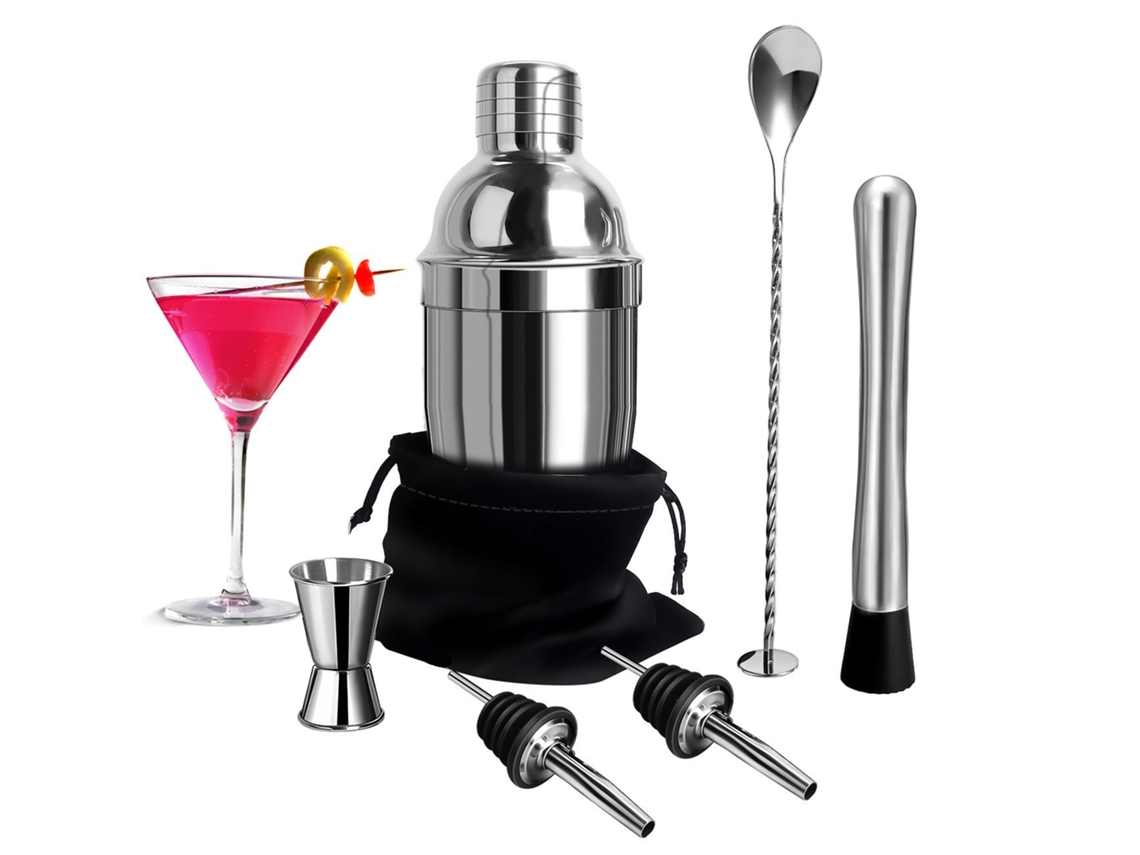 Coctelera De Acero Inoxidable De 5 Piezas Con Filtro Incorporado Juego De Herramientas Para Cócteles CUICH