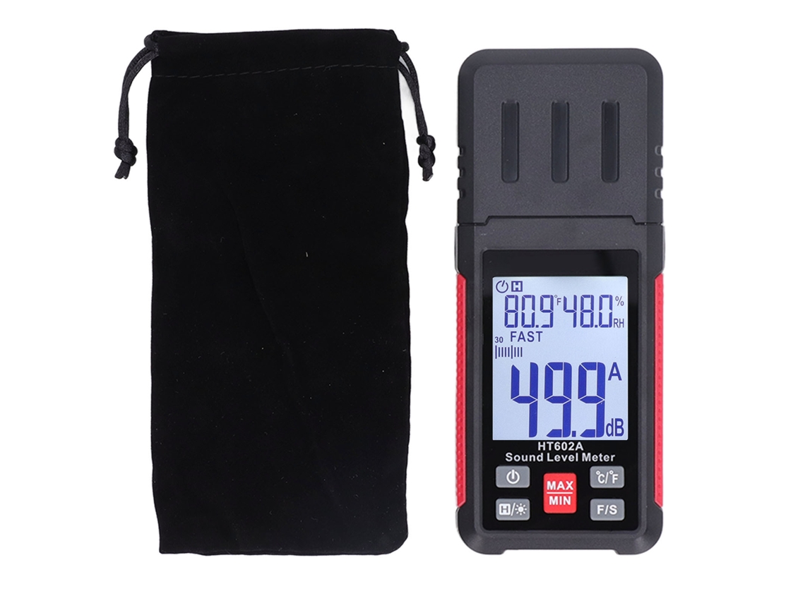 Medidor De Nivel De Sonido Digital Con Micrófono Capacitivo, Medidor De Decibelios De Audio De 30-130 Dba Para Detección