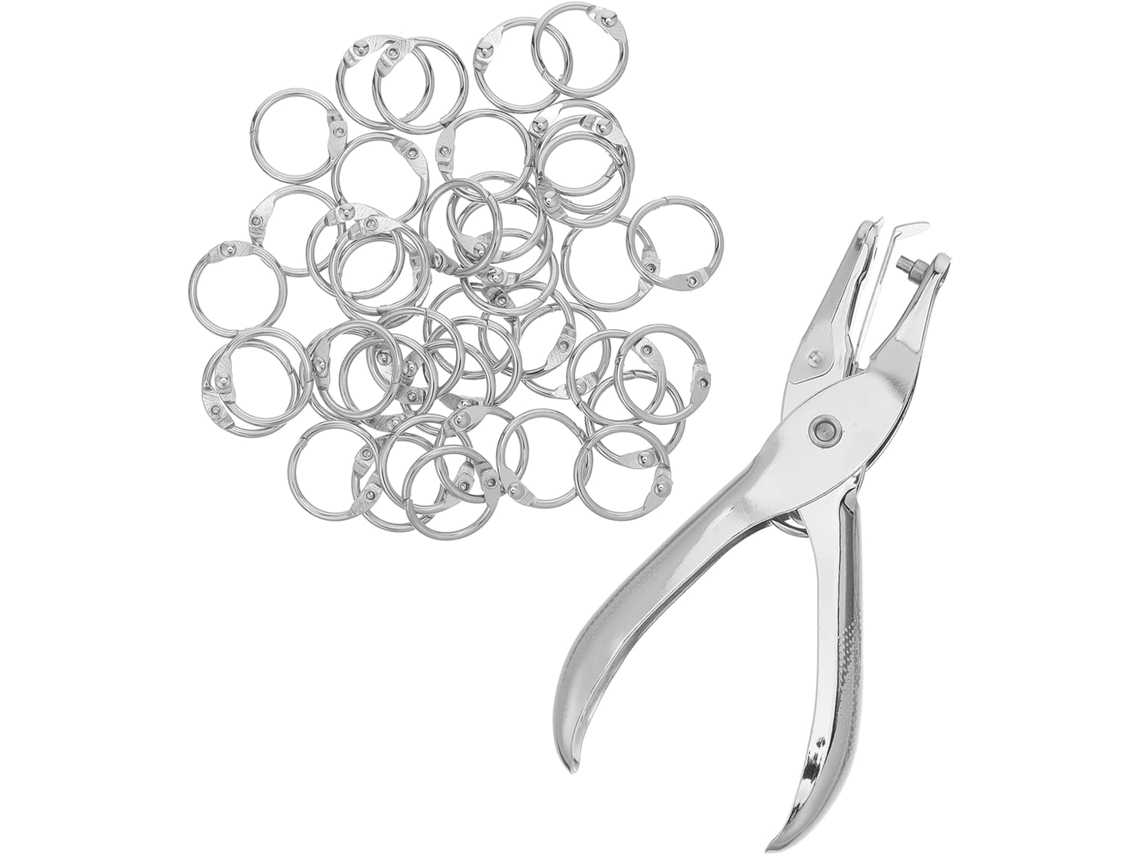 Juego Multifuncional De 101 Anillas Metálicas De 15 Mm Para Tarjetas De Índice Y Carpetas.