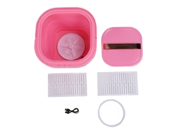 Minilavadora Plegable Recargable Portátil Para Viajes, Camping Y Apartamentos - Rosa