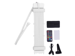 Cable De Extensión De Fuente De Alimentación Pc Argb Con Tiras Led Y Controlador Sk3 Me210 Blanco