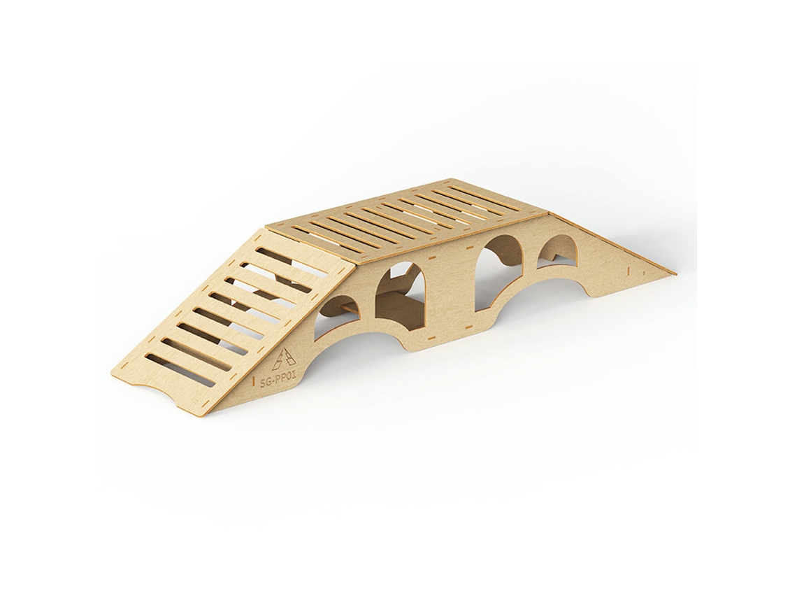 Puente balancín de madera 3D DIY SG Pincone Forest para piezas de coche RC 1/24/28