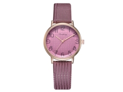 Reloj De Pulsera De Cuarzo Para Mujer Con Delicada Esfera Redonda, Color Morado.