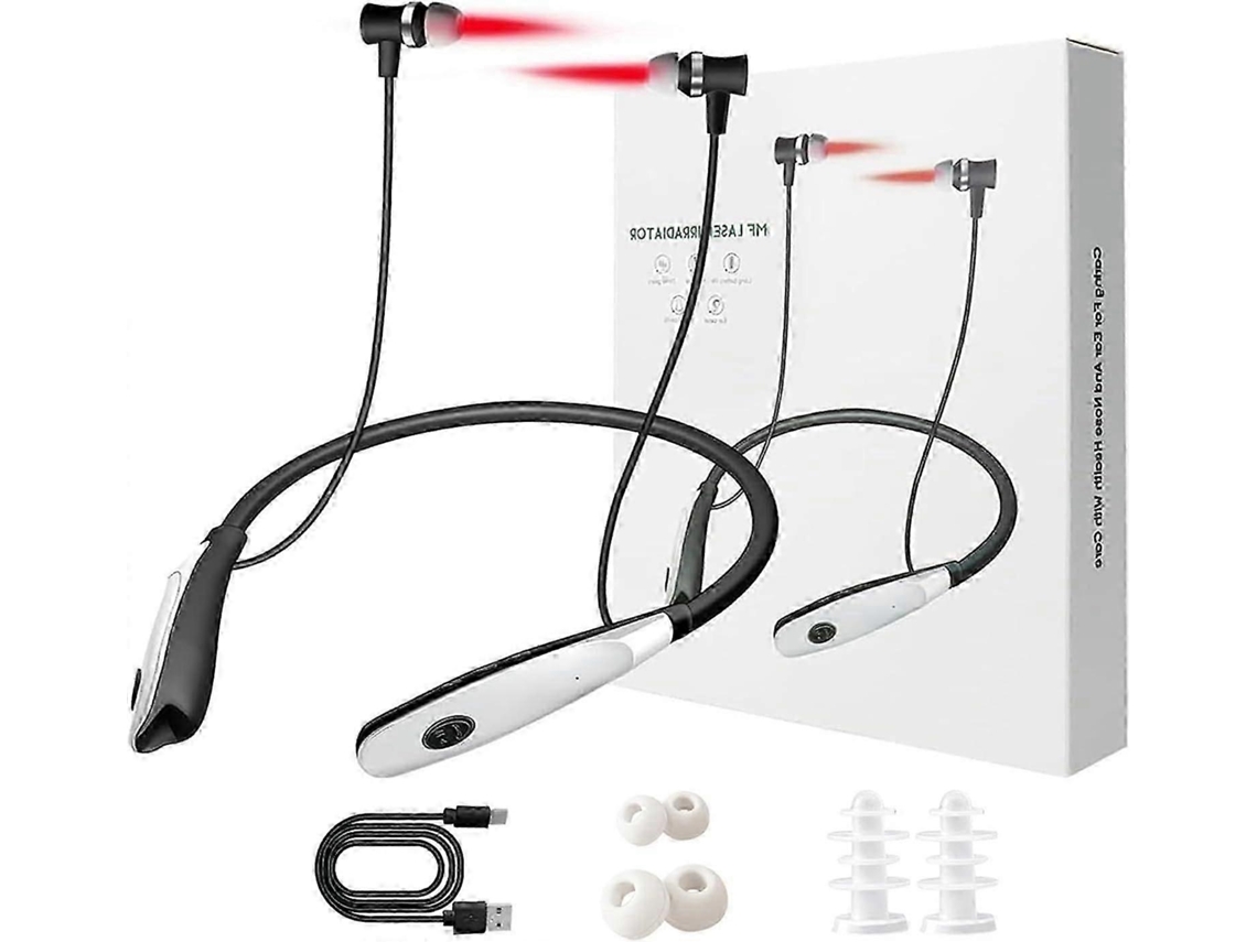 Tapones para los oídos infrarrojos para el tinnitus, dispositivo de terapia de luz roja 2 en 1 ROSEWELL