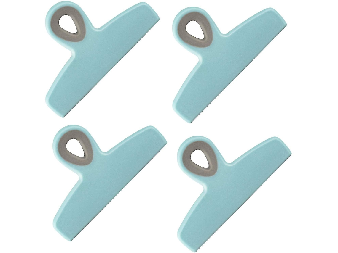 Juego de 4 pinzas resistentes para bolsas de 5 pulgadas, con cierre hermético para almacenar alimentos, ideales para bolsas de pan y refrigerios.