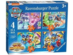 4 Puzzles RAVENSBURGUER Patrulla (Edad Mínima: 3 Años - 12, 16, 20 y 24 Piezas)