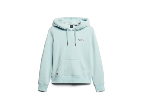 Sudadera con Capucha de Mujer SUPERDRY Logo Essential Azul (S)