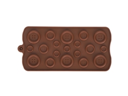 Molde de chocolate con forma de botón para hacer dulces y pasteles DIY