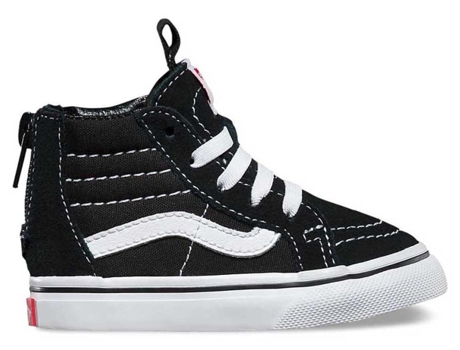 Zapatillas VANS Sk8-Hi Zip - Niños (25 - Blanco)