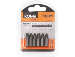 Set 6 Puntas NEOFERR PH123-PZ123 25mm