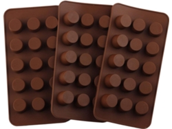 Juego JEIIBRZUI de 3 moldes de chocolate de 3 piezas