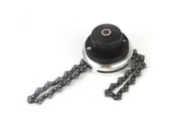 Cabezal Desengrasante Con Cadena Para Cortacésped Inalámbrico, Acero Negro, Accesorio De Jardinería.