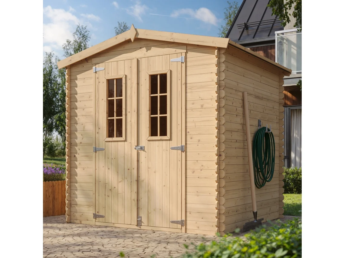 Caseta de Jardín de Madera TIMBELA M343C (3,53 M² - 218 x 216 x 206 cm)