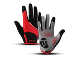 (rojo L) Guantes Unisex Para Ciclismo Y Senderismo Al Aire Libre, Engrosados, Transpirables, Antideslizantes Y Que Absorben Los Impactos.