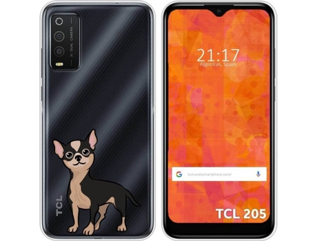 Carcasa TCL 205 TUMUNDOSMARTPHONE Dibujos Transparente Perros 05 Multicolor