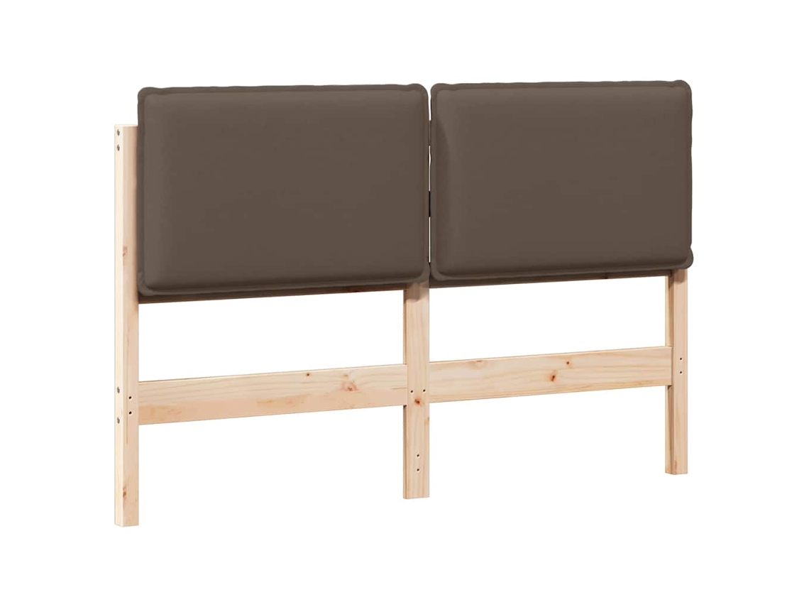 Maison Exclusive - Cabecero Tapizado Con Cabecera Gris Natural Y Claro 140 Cm