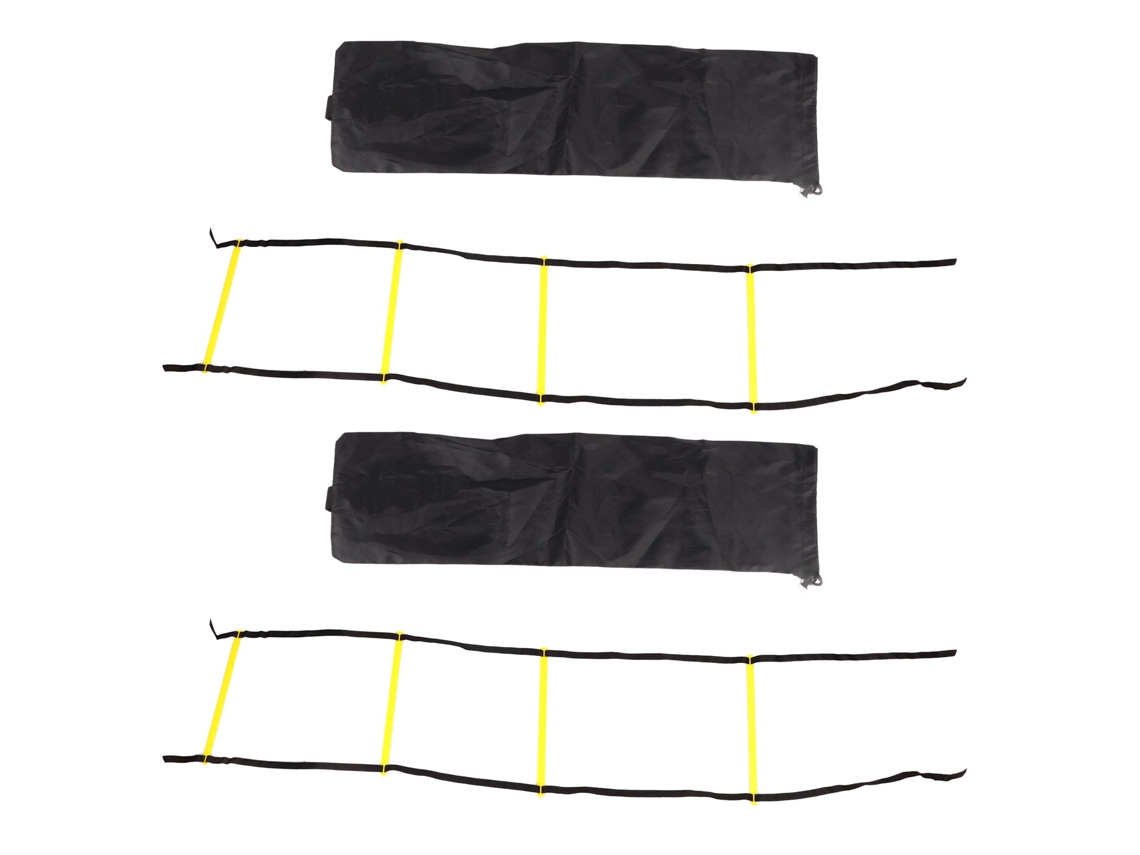 Kklv-2m Baloncesto de 4 niveles para entrenamiento de velocidad y balones de fútbol con bolsa negra amarilla 2 unidades