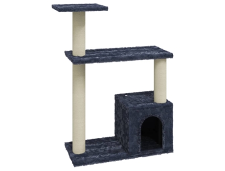 vidaXL Rascador para gatos con postes de sisal gris oscuro 70 cm