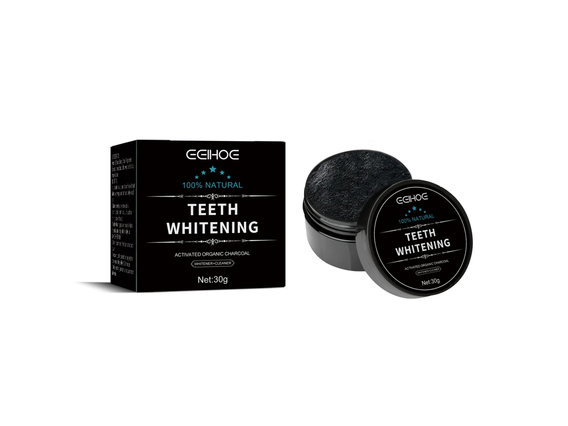 Blanqueamiento dental eficaz con carbón activado.