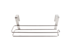 Soporte de acero inoxidable para toallas de papel para la puerta de la cocina.