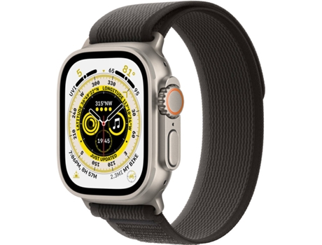 APPLE Watch Ultra GPS+Cellular 49 mm con Loop Trail Negro/Gris (Talla M/L)
