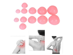 12 Peças Conjunto de Ventosas de Silicone para Acupuntura Conjunto de Terapia de Ventosas Da Dor Relaxamento Muscular