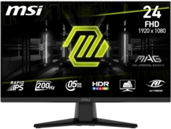 Monitor para juegos MSI MAG 242F de 24 pulgadas FHD - Panel IPS rápido 1920x1080, 200 Hz / 0,5 ms, compatible con HDR, AMD FreeSync Premium, HD