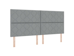 Maison Exclusive - Cabecero Led Gris Claro 200 Cm Tela