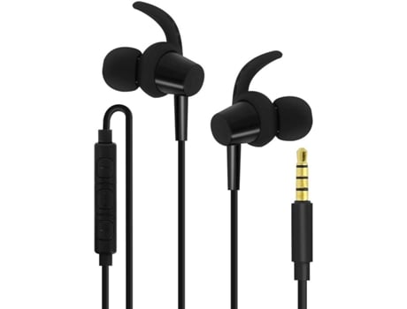 Auriculares con Cable FOREVER SP100 Black (In Ear - Noise Cancelling  - Negro)
