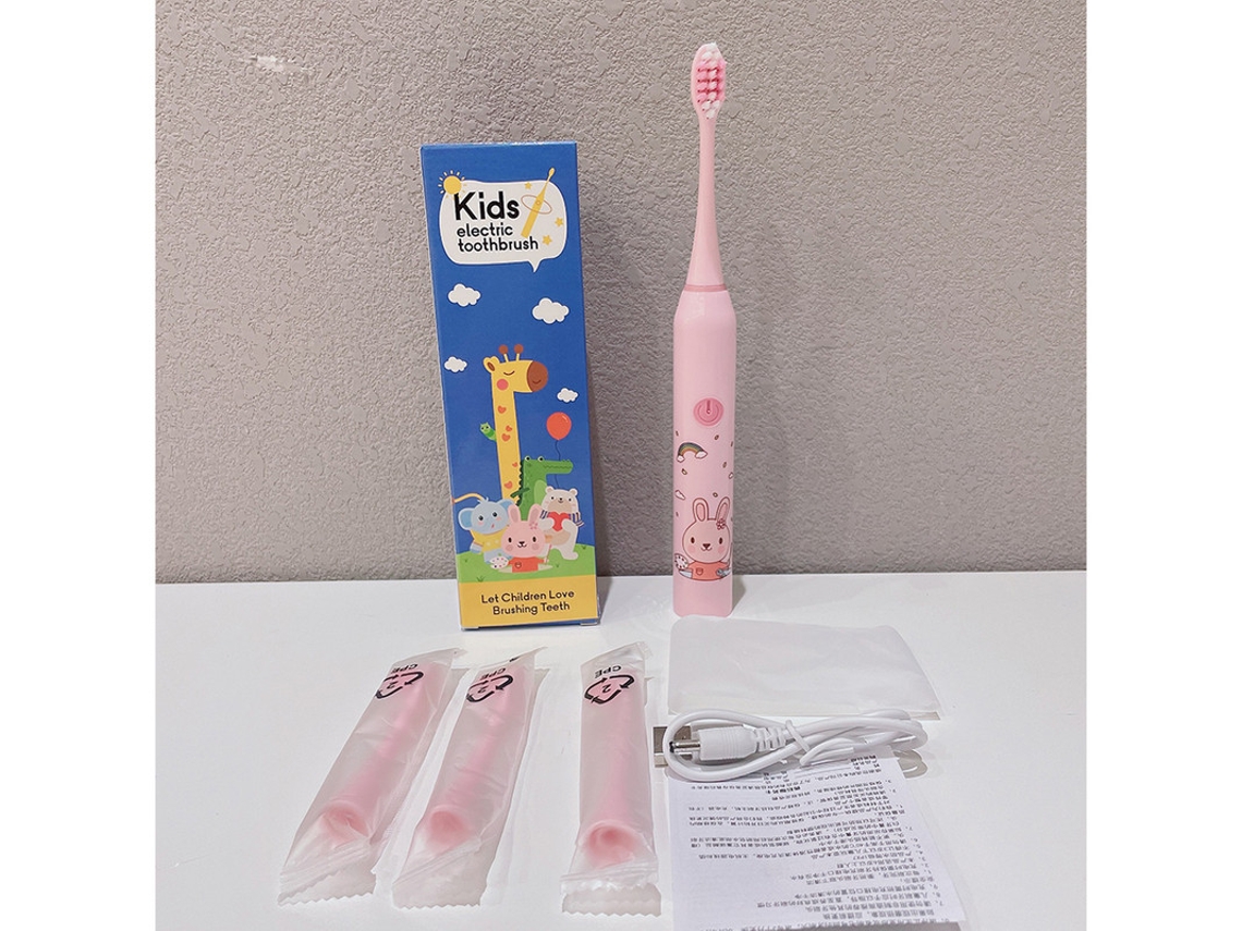 Cepillo de dientes eléctrico Cepillo de dientes rotatorio para niños HHZ Niños Ultrasonic4 Cabezales de cepillo