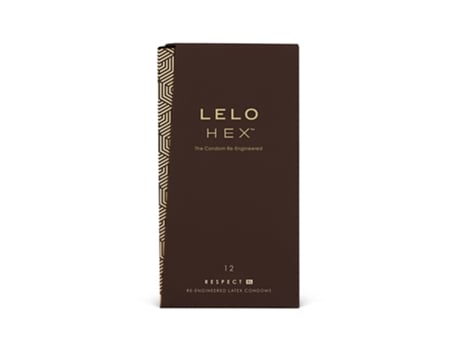 Preservativos LELO Hex Respect Xl Extra Fuerte para Una Intimidad Segura, Lubricado para Hombres (Caja de 12)