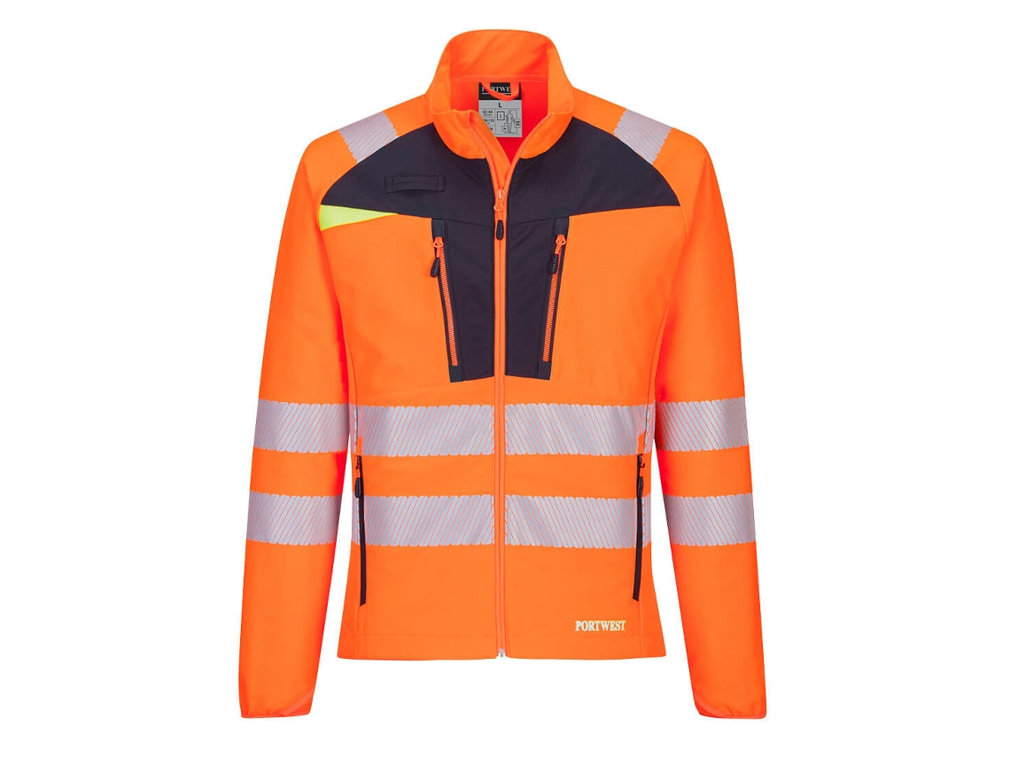 Camisa Portwest Dx4 Zip / Naranja Negro / L