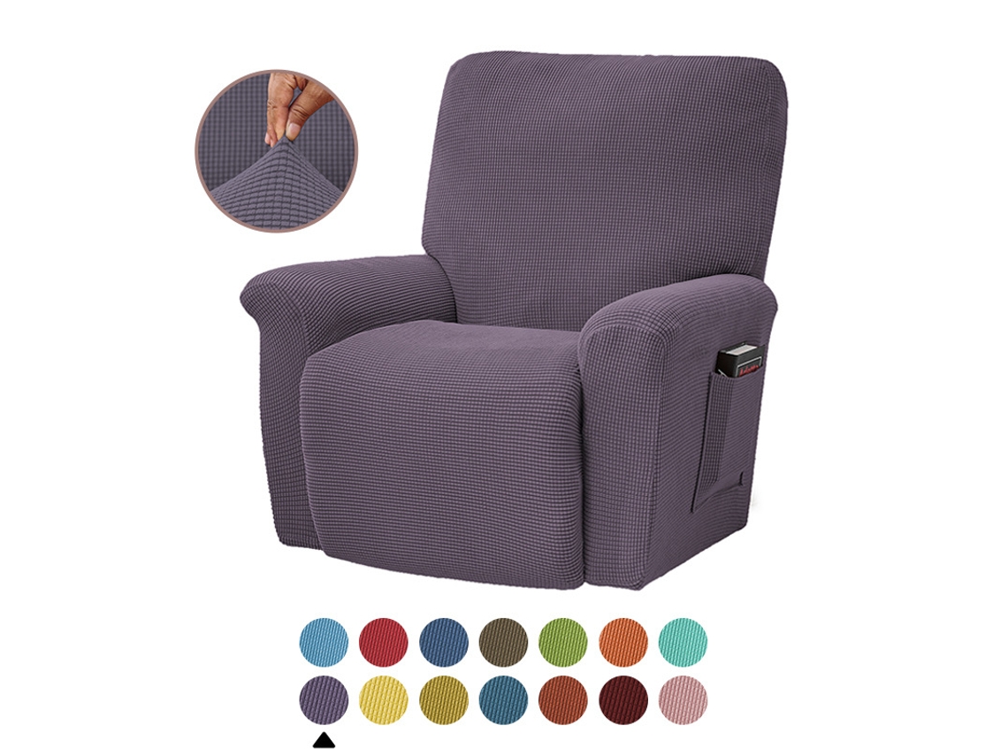 Funda Elástica Para Sofá Reclinable Lazboy, Color Morado Siurn