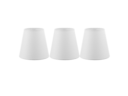 Rebe-3pcs Abat-jour En Tissu Style Européen Moderne E14 Clip-on Pour Lustre À Bougies Décoration Maison
