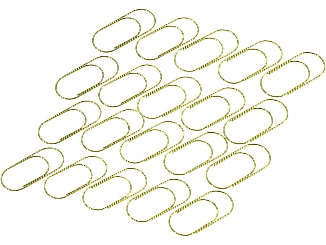 100 Piezas De Clips Decorativos De Metal Dorado Para Papel, Ideales Para Oficina Y Manualidades.