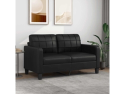 Sofá De 2 Plazas | Sofá De Salón | Sofá De Descanso De Cuero Sintético Negro 140 Cm Wsd456777