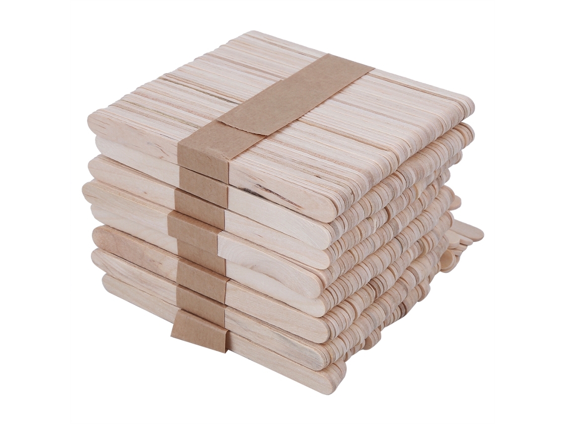 400 Palitos De Helado De Madera Natural Para Manualidades Y Uso En La Cocina.