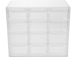 Caja De Almacenamiento Con Cajones Transparentes De 12 Compartimentos, Organizador Multifuncional Para