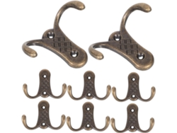 Juego de 8 ganchos de pared para armarios de baño, ganchos vintage para colgar abrigos, para