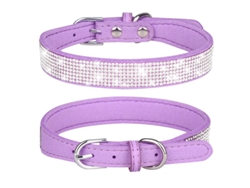 Lindo Collar Para Perros Con Brillantes Diamantes De Imitación, Cristales Y Purpurina. Precioso Collar Suave Para Gatos, Ideal Para Perros De Razas Pequeñas S*.