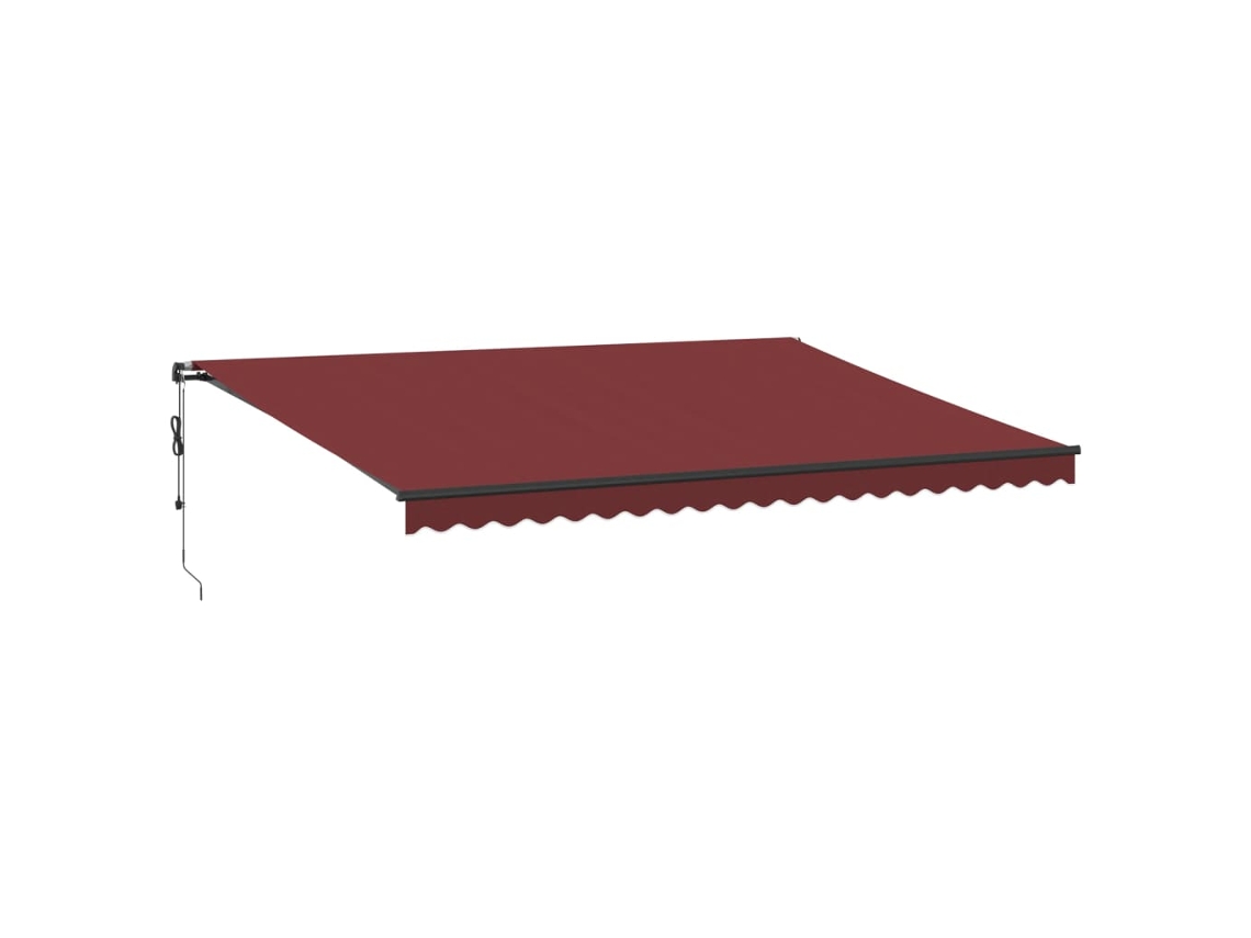 Maison Exclusive - Toldo Retráctil Automático Con Leds Burdeos 500x350 Cm