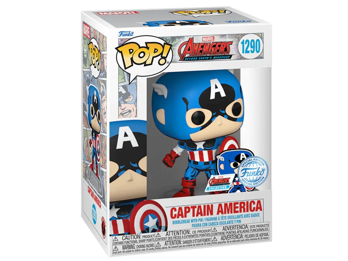 Figura Pop Marvel Los Vengadores Vengadores Capitán América Exclusiva B.active